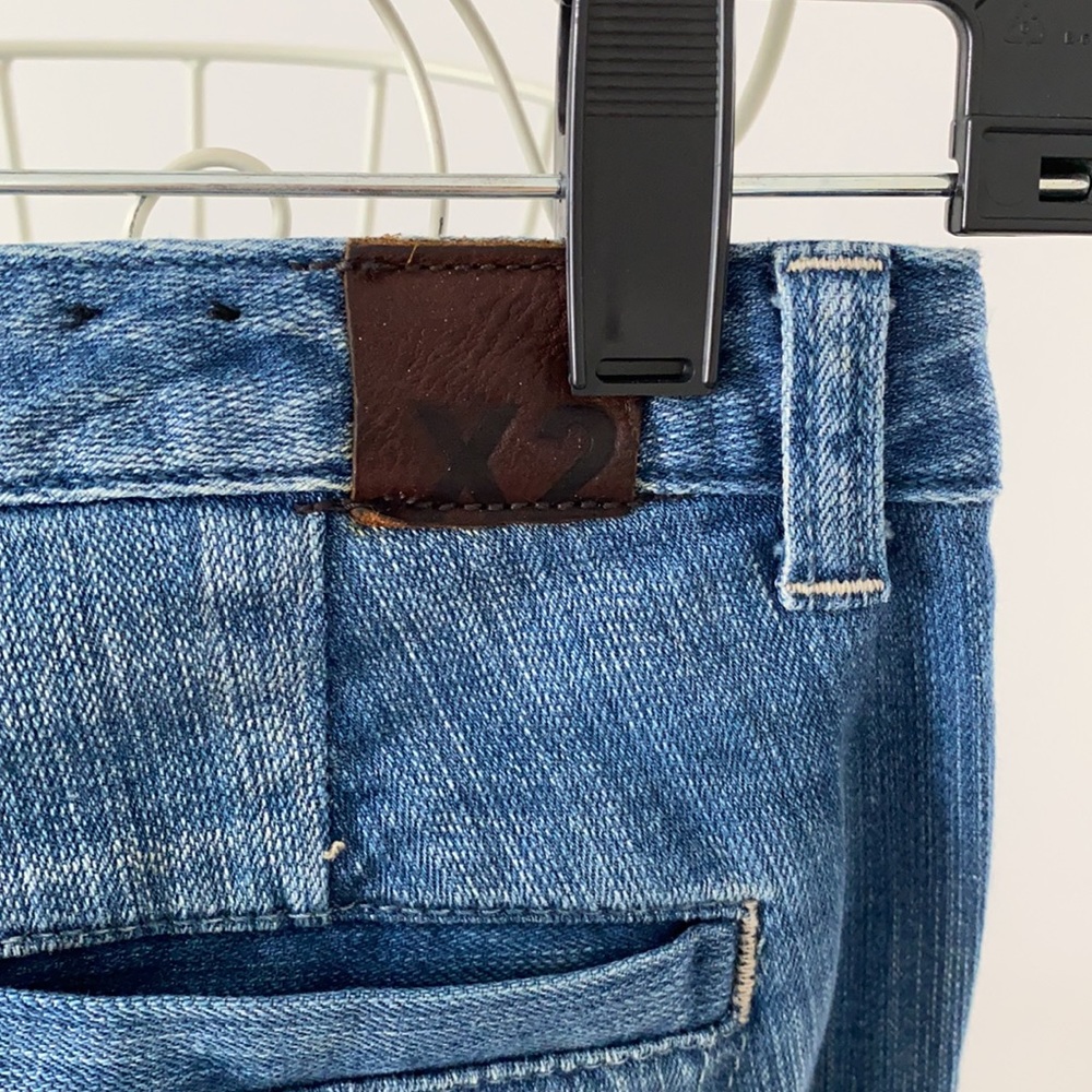 EXPRESS X2 High Waisted Wide Leg Flare Jeans - Picture 6 of 15